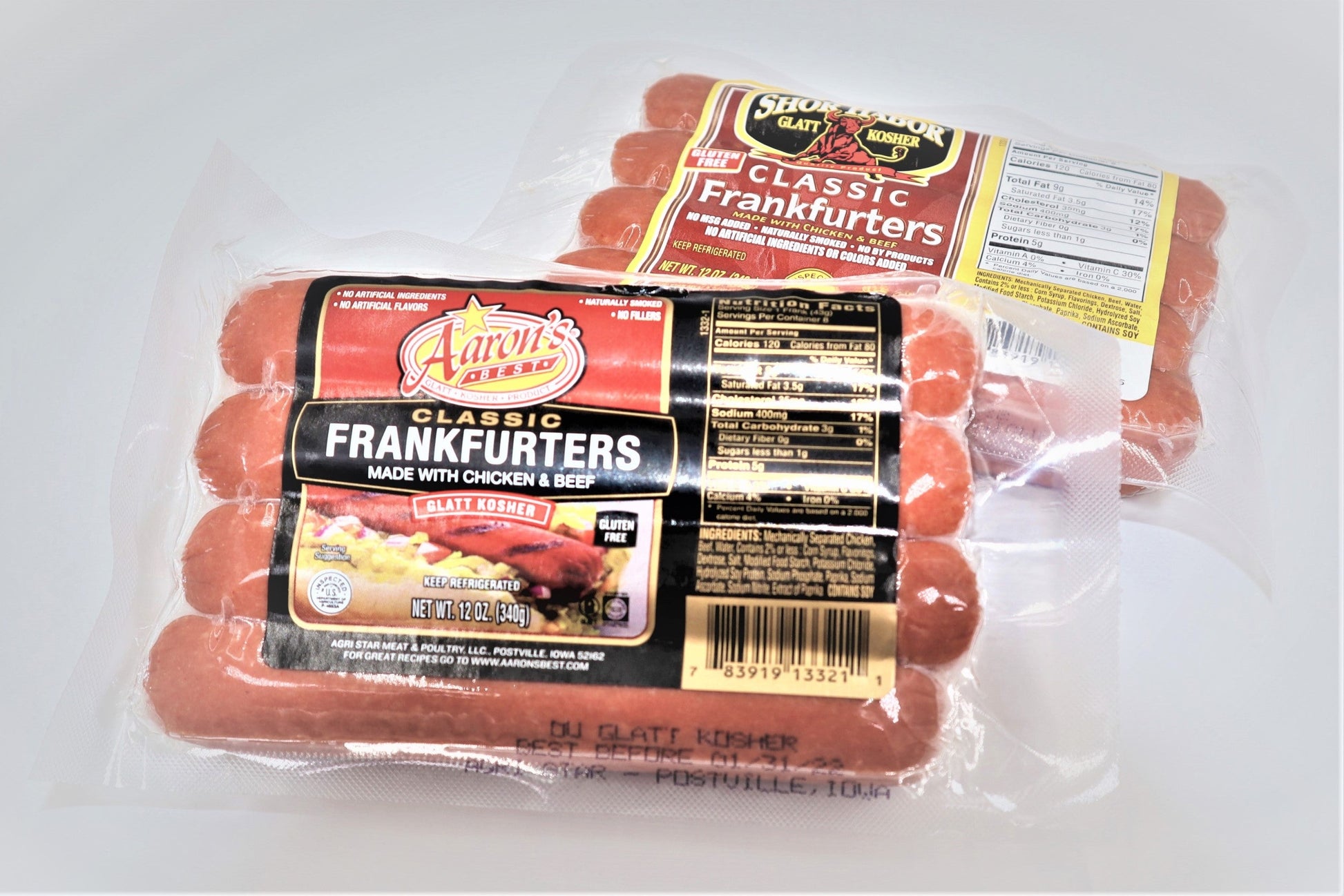 Glatt Kosher Classic Franks (Beef & Chicken) (by rubashkins' meat store)