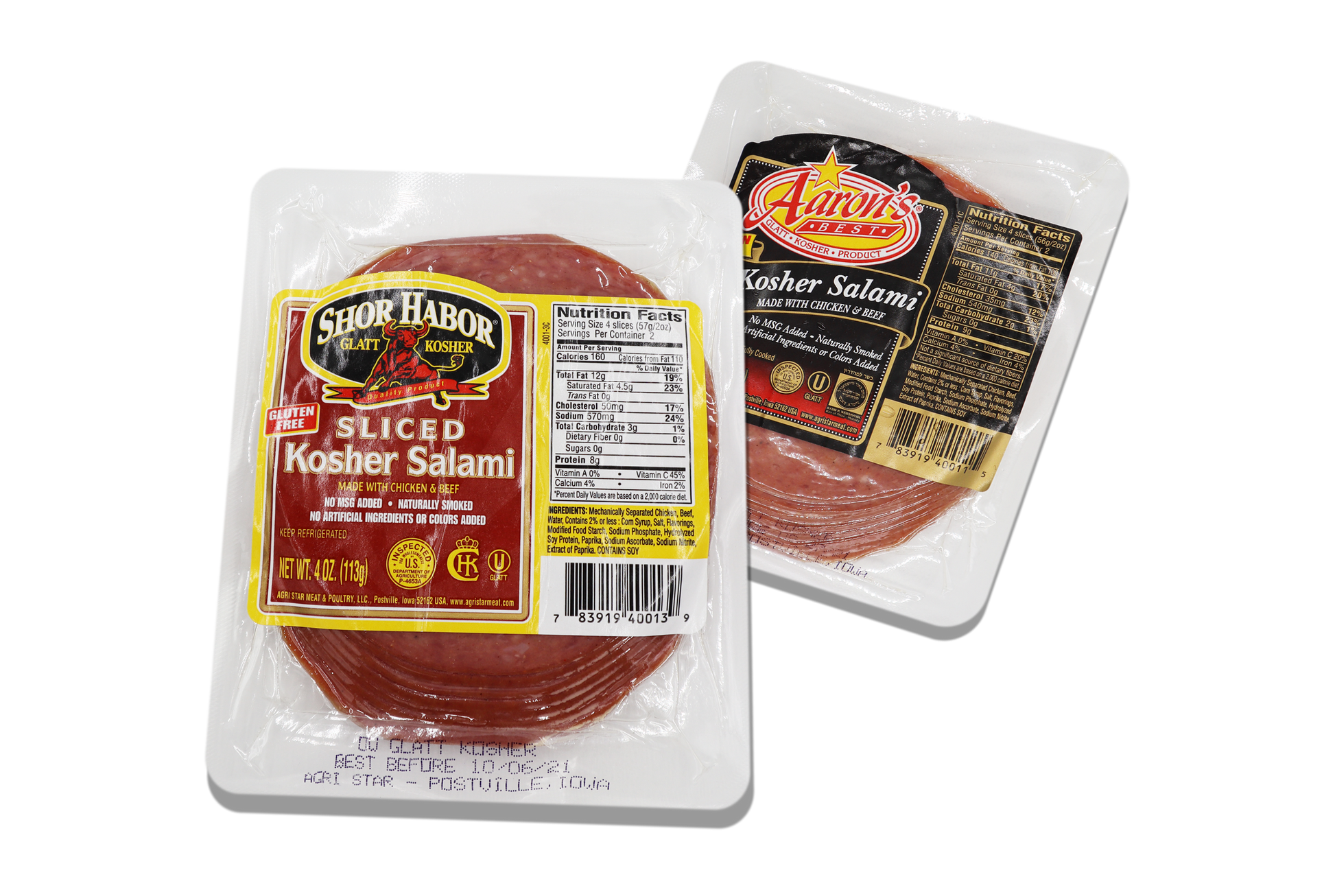 Glatt Kosher Sliced Kosher Salami (Beef & Chicken) by Rubashkin's Meat Store