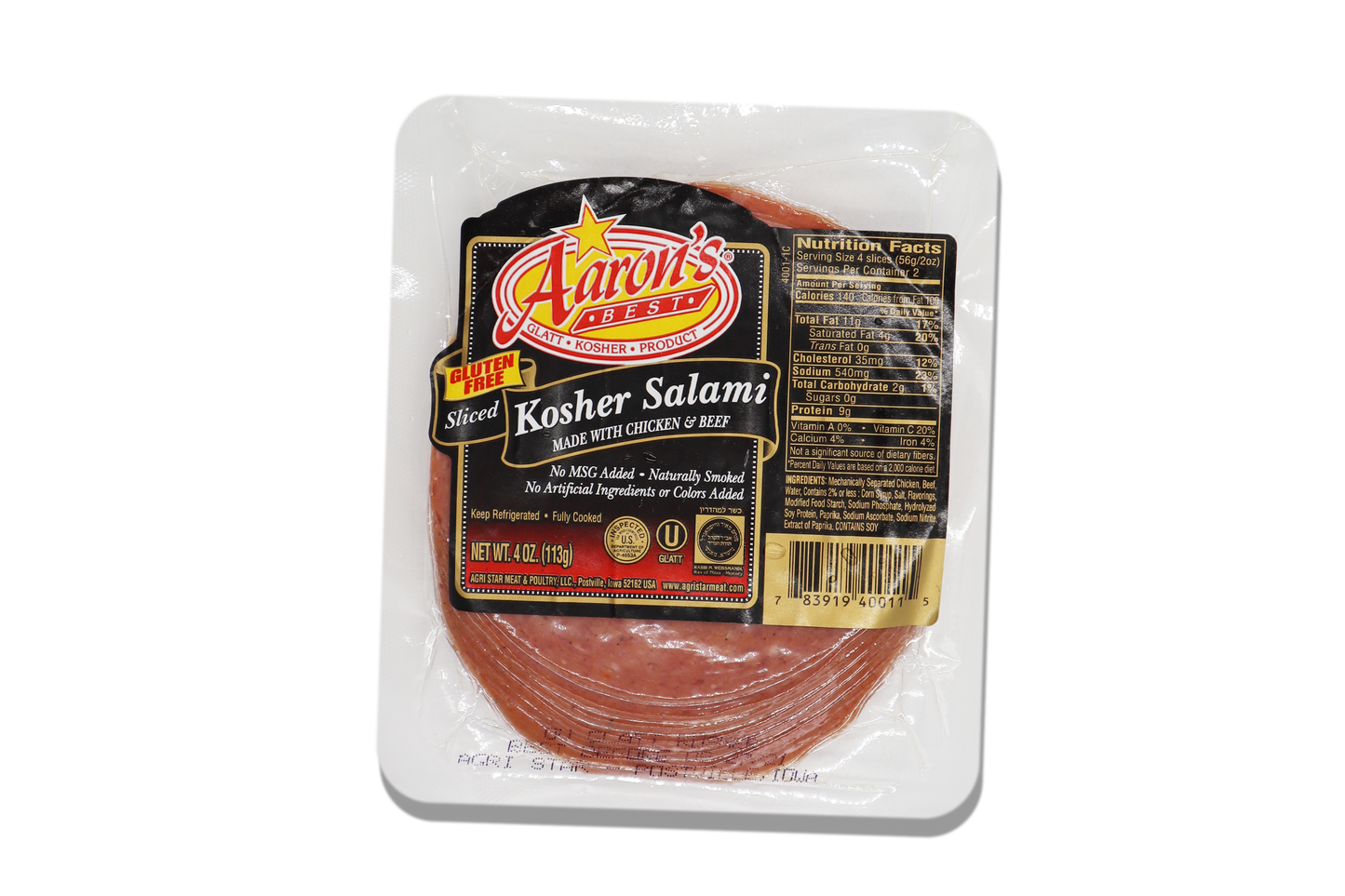 Sliced Kosher Salami (Beef & Chicken)
